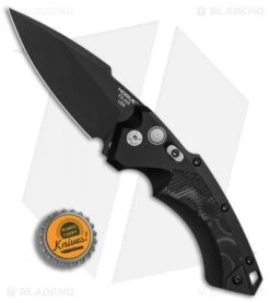 Hogue Knives EX-A05 Spear Point Automatic Knife Black G-Mascus (3.5" Black) -Benchmade Store Hogue Auto Black spear point black blade BHQ 80673 er bottlecap