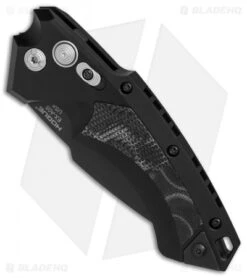 Hogue Knives EX-A05 Spear Point Automatic Knife Black G-Mascus (3.5" Black) -Benchmade Store Hogue Auto Black spear point black blade BHQ 80673 er spine