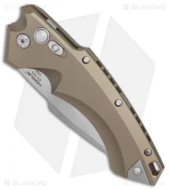 Hogue Knives EX-A05 Spear Point Automatic Knife FDE (4" Stonewash) 34514 -Benchmade Store Hogue Auto FDE Spear Point plain BHQ 80667 er spine