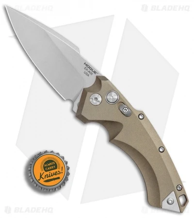 Hogue Knives EX-A05 Spear Point Automatic Knife FDE (3.5" Stonewash) 34534 Hogue Knives EX-A05 Spear Point Automatic Knife FDE (3.5" Stonewash) 34534 -Benchmade Store Hogue Auto FDE spear point tumble BHQ 80671 er bottlecap