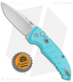 Hogue Knives A01 Microswitch Automatic Knife Aqua Blue (2.6" Stonewash) 24113 5 Hogue Knives A01 Microswitch Automatic Knife Aqua Blue (2.6" Stonewash) 24113 -Benchmade Store Hogue Knives A01 Microswitch Auto Aqua Blue SW 24113 BHQ 78508 jr bottlecap