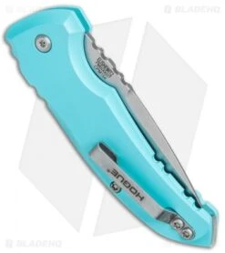 Hogue Knives A01 Microswitch Automatic Knife Aqua Blue (2.6" Stonewash) 24113 4 Hogue Knives A01 Microswitch Automatic Knife Aqua Blue (2.6" Stonewash) 24113 -Benchmade Store Hogue Knives A01 Microswitch Auto Aqua Blue SW 24113 BHQ 78508 jr side