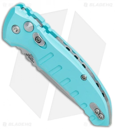 Hogue Knives A01 Microswitch Automatic Knife Aqua Blue (2.6" Stonewash) 24113 Hogue Knives A01 Microswitch Automatic Knife Aqua Blue (2.6" Stonewash) 24113 -Benchmade Store Hogue Knives A01 Microswitch Auto Aqua Blue SW 24113 BHQ 78508 jr spine