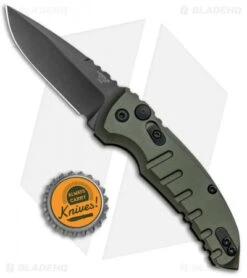 Hogue Knives A01 Microswitch Automatic Knife OD Green (2.6" Black) 24111 -Benchmade Store Hogue Knives A01 Microswitch Auto OD Green Black 24111 BHQ 95382 jr bottlecap