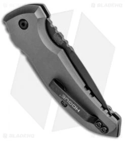 Hogue Knives A01 Microswitch Automatic Knife Gray (2.6" Black) 24114 -Benchmade Store Hogue Knives A01 Microswitch Gray Black 24114 BHQ 94203 jr side