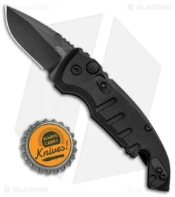 Hogue Knives CA Legal A01 Microswitch Automatic Knife Black (1.8" Black) -Benchmade Store Hogue Knives CA Legal A01 Microswitch Auto Black Bottle Opener Black 24126 BHQ 92700 jr bottlecap