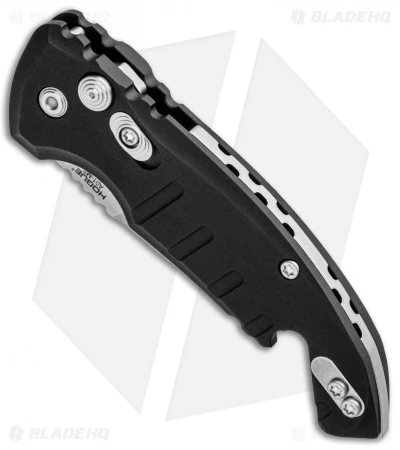 Hogue Knives CA Legal A01 Microswitch Automatic Knife Black (1.8" Stonewash) Hogue Knives CA Legal A01 Microswitch Automatic Knife Black (1.8" Stonewash) -Benchmade Store Hogue Knives CA Legal A01 Microswitch Auto Black SW 24120 BHQ 79829 jr spine