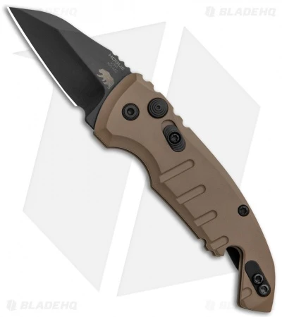 Hogue Knives CA Legal A01 Microswitch Wharncliffe Auto Knife FDE (1.8" Black) Hogue Knives CA Legal A01 Microswitch Wharncliffe Auto Knife FDE (1.8" Black) -Benchmade Store Hogue Knives CA Legal A01 Microswitch Wharncliffe FDE Black BHQ 79826 jr