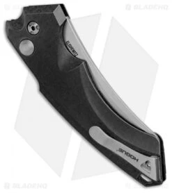 Hogue Knives EX-A05 Wharncliffe Automatic Knife Black (4" Stonewash) 34500 -Benchmade Store Hogue Knives EX A05 Wharncliffe 4in Auto Black SW 34500 BHQ 100444 jr side