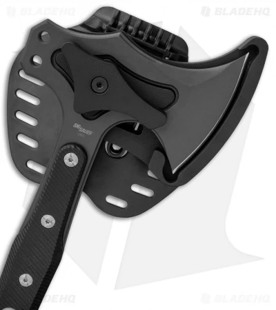 Hogue Knives EX-T01 Tomahawk Axe Black G-10 Sig Medallion (Gray) Hogue Knives EX-T01 Tomahawk Axe Black G-10 Sig Medallion (Gray) -Benchmade Store Hogue Knives EX T01 Tomahawk Axe Black G 10 Sig Medallion Gray 37772 BHQ 100455 jr sheath