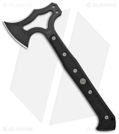 Hogue Knives EX-T01 Tomahawk Axe Black G-10 Sig Medallion (Gray) Hogue Knives EX-T01 Tomahawk Axe Black G-10 Sig Medallion (Gray) -Benchmade Store Hogue Knives EX T01 Tomahawk Axe Black G 10 Sig Medallion Gray 37772 BHQ 100455 jr