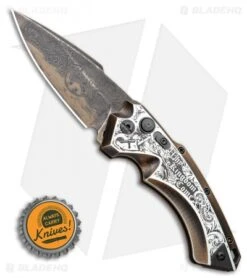 Hogue Knives/Outlaw Ordnance/Manspot X5 Automatic Knife (4" Bronze) Exclusive -Benchmade Store Hogue Knives X5 Spear Point Automatic Knife 3.25in Bronze Manspot Exclusive 34591 EXLBHQ BHQ 107276 LS Bottlecap