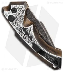 Hogue Knives/Outlaw Ordnance/Manspot X5 Automatic Knife (4" Bronze) Exclusive -Benchmade Store Hogue Knives X5 Spear Point Automatic Knife 3.25in Bronze Manspot Exclusive 34591 EXLBHQ BHQ 107276 LS Side