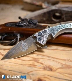 Hogue Knives/Outlaw Ordnance/Manspot X5 Automatic Knife (4" Bronze) Exclusive -Benchmade Store Hogue Knives X5 Spear Point Flipper Knife Bronze Manspot Exclusive BHQ 105684 kp gun web