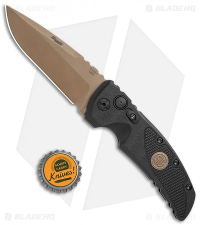 Hogue Sig Sauer EX-A01 Automatic Knife Black G-10 (3.5" FDE) 36130 Hogue Sig Sauer EX-A01 Automatic Knife Black G-10 (3.5" FDE) 36130 -Benchmade Store Hogue Sig Sauer EX A01 Auto black G 10 FDE BHQ 84594 jr bottlecap