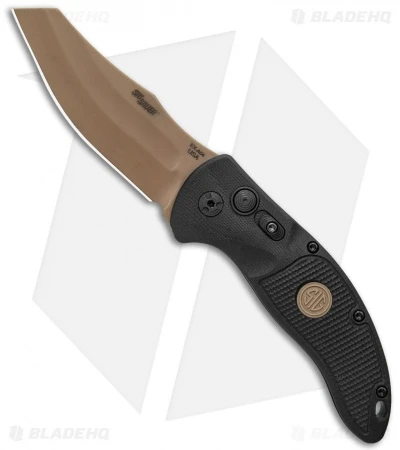 Hogue Sig Sauer EX-A04 Wharncliffe Automatic Knife Black G-10 (3.5" FDE) 36420 Hogue Sig Sauer EX-A04 Wharncliffe Automatic Knife Black G-10 (3.5" FDE) 36420 -Benchmade Store Hogue Sig Sauer EX A04 Wharncliffe Auto Black G 10 FDE 36420 BHQ 84597 jr