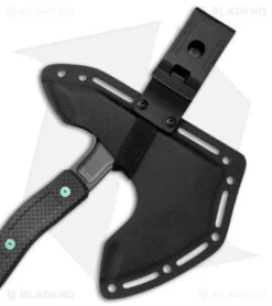 Jake Hoback Knives Ps2 Axe Carbon Fiber W/ Kydex Sheath (Green Bolts + Gray) 4 Jake Hoback Knives Ps2 Axe Carbon Fiber W/ Kydex Sheath (Green Bolts + Gray) -Benchmade Store Jake Hoback Knives PS2 Axe CF Handle Kydex Sheath Green Anodized Bolts BHQ 175495 jr sheath