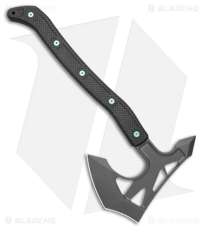 Jake Hoback Knives Ps2 Axe Carbon Fiber w/ Kydex Sheath (Green Bolts + Gray) Jake Hoback Knives Ps2 Axe Carbon Fiber W/ Kydex Sheath (Green Bolts + Gray) -Benchmade Store Jake Hoback Knives PS2 Axe CF Handle Kydex Sheath Green Anodized Bolts BHQ 175495 jr side