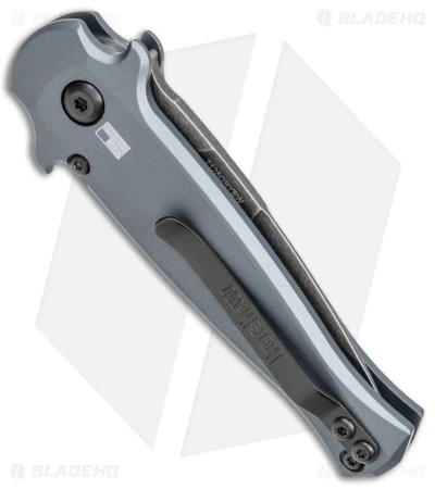 Kershaw Launch 12 Mini Stiletto Automatic Knife Gray/CF (2.5" Black Stonewash) Kershaw Launch 12 Mini Stiletto Automatic Knife Gray/CF (2.5" Black Stonewash) -Benchmade Store Kershaw 12 Launch 12 Mini Stiletto Auto Gray CF Black SW BHQ 147367 jr side