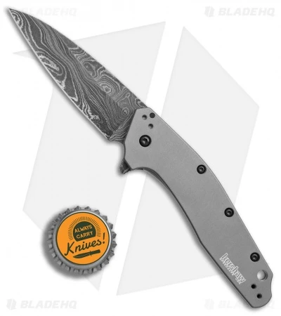 Kershaw Dividend Assisted Opening Knife Gray Aluminum (3" Damascus) 1812GRYDAM Kershaw Dividend Assisted Opening Knife Gray Aluminum (3" Damascus) 1812GRYDAM -Benchmade Store Kershaw Dividend Gray Damascus BHQ 74790 er bottlecap