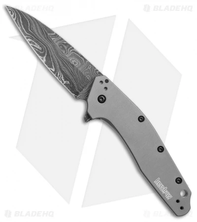Kershaw Dividend Assisted Opening Knife Gray Aluminum (3" Damascus) 1812GRYDAM Kershaw Dividend Assisted Opening Knife Gray Aluminum (3" Damascus) 1812GRYDAM -Benchmade Store Kershaw Dividend Gray Damascus BHQ 74790 er