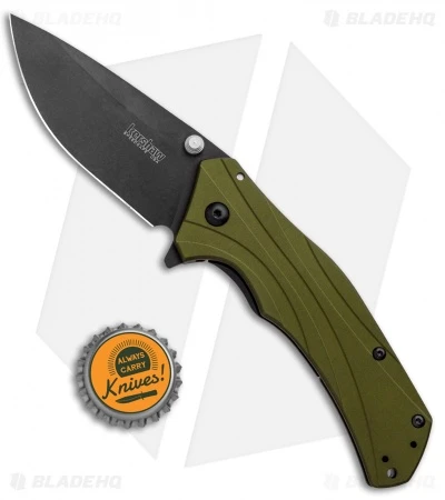Kershaw Knockout Assisted Opening Knife Olive (3.25" Black) 1870OLBLK Kershaw Knockout Assisted Opening Knife Olive (3.25" Black) 1870OLBLK -Benchmade Store Kershaw Knockout Assited Olive Black 1870OLBLK BHQ 21525 jr bottlecap