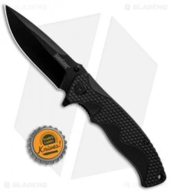 Kershaw 1338B A/O Liner Lock Knife Black GFN (3.5" Black) -Benchmade Store Kershaw LL A O Black 1338B BHQ 85041 jr bottlecap