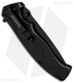 Kershaw 1338B A/O Liner Lock Knife Black GFN (3.5" Black) -Benchmade Store Kershaw LL A O Black 1338B BHQ 85041 jr side