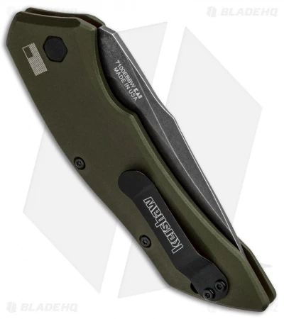 Kershaw Launch 1 Automatic Knife Olive Green Aluminum (3.4" BlackWash) 7100OLBW Kershaw Launch 1 Automatic Knife Olive Green Aluminum (3.4" BlackWash) 7100OLBW -Benchmade Store Kershaw Launch 1 Automatic Olive Green Aluminum BlackWash 7100OLBW BHQ 91250 jr side
