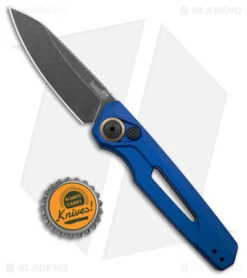 Kershaw Launch 11 Automatic Knife Blue Aluminum (2.75" Blackwash) 7550BLU -Benchmade Store Kershaw Launch 11 Auto Blue Aluminum Blackwash BHQ 178234 jr bottlecap