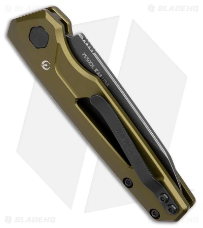 Kershaw Launch 11 Automatic Knife OD Green Aluminum (2.75" Blackwash) 7550OL Kershaw Launch 11 Automatic Knife OD Green Aluminum (2.75" Blackwash) 7550OL -Benchmade Store Kershaw Launch 11 Auto OD Green Aluminum Blackwash BHQ 178231 jr side