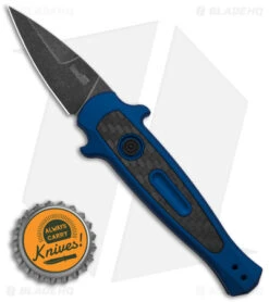 Kershaw Launch 12 CA Legal Mini Stiletto Automatic Knife Blue/CF (1.9" Black SW) 5 Kershaw Launch 12 CA Legal Mini Stiletto Automatic Knife Blue/CF (1.9" Black SW) -Benchmade Store Kershaw Launch 12 CA Legal mini Stiletto Automatic Knife Blue CF 1in Black SW BHQ 145126 td size