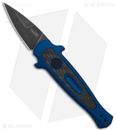 Kershaw Launch 12 CA Legal Mini Stiletto Automatic Knife Blue/CF (1.9" Black SW) Kershaw Launch 12 CA Legal Mini Stiletto Automatic Knife Blue/CF (1.9" Black SW) -Benchmade Store Kershaw Launch 12 CA Legal mini Stiletto Automatic Knife Blue CF 1in Black SW BHQ 145126 td