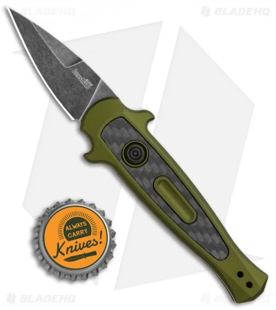 Kershaw Launch 12 CA Legal Stiletto Automatic Knife OD Green (1.9" Black SW) Kershaw Launch 12 CA Legal Stiletto Automatic Knife OD Green (1.9" Black SW) -Benchmade Store Kershaw Launch 12 Call Legal Stiletto Auto OD Green KER7130OLBW BHQ 114625 jr bottlecap