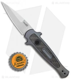 Kershaw Launch 12 Mini Stiletto Automatic Knife Gray/CF (2.5" Stonewash) 7125GRY 5 Kershaw Launch 12 Mini Stiletto Automatic Knife Gray/CF (2.5" Stonewash) 7125GRY -Benchmade Store Kershaw Launch 12 Mini Stiletto Auto Gray CF SW KER7125GRY BHQ 114043 jr bottlecap