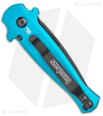Kershaw Launch 12 Mini Stiletto Automatic Knife Teal (2.5" Black) Kershaw Launch 12 Mini Stiletto Automatic Knife Teal (2.5" Black) -Benchmade Store Kershaw Launch 12 Mini Stiletto Automatic Knife Teal 2.5 Black KER7125TEALBLK BHQ 116323 LS Side