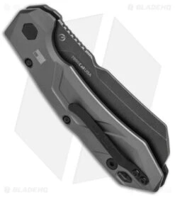 Kershaw Launch 14 Automatic Knife Cleaver Gray Al (3.4" Black SW) 7850 4 Kershaw Launch 14 Automatic Knife Cleaver Gray Al (3.4" Black SW) 7850 -Benchmade Store Kershaw Launch 14 Auto Cleaver BlackWash 7850 BHQ 139777 jr side