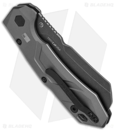Kershaw Launch 14 Automatic Knife Cleaver Gray Al (3.4" Black SW) 7850 Kershaw Launch 14 Automatic Knife Cleaver Gray Al (3.4" Black SW) 7850 -Benchmade Store Kershaw Launch 14 Auto Cleaver BlackWash 7850 BHQ 139777 jr side