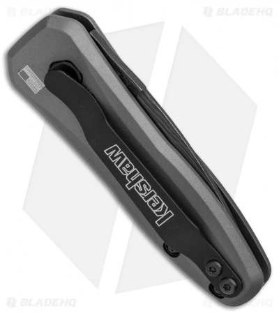 Kershaw Launch 4 CA Legal Automatic Knife Gray (1.9" Damascus) BHQ Exclusive Kershaw Launch 4 CA Legal Automatic Knife Gray (1.9" Damascus) BHQ Exclusive -Benchmade Store Kershaw Launch 4 CA Legal Auto Gray Damascus BHQ 86760 er side