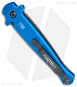 Kershaw Launch 8 Stiletto Automatic Knife Blue/CF (3.5" Stonewash) 4 Kershaw Launch 8 Stiletto Automatic Knife Blue/CF (3.5" Stonewash) -Benchmade Store Kershaw Launch 8 Stiletto Auto Blue CF Black BHQ 111460 jr side