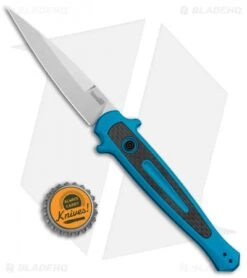 Kershaw Launch 8 Stiletto Automatic Knife Teal/CF (3.5" Stonewash) 5 Kershaw Launch 8 Stiletto Automatic Knife Teal/CF (3.5" Stonewash) -Benchmade Store Kershaw Launch 8 Stiletto Auto Teal CF SW KER7150TEALSW BHQ 105834 jr bottlecap