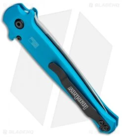 Kershaw Launch 8 Stiletto Automatic Knife Teal/CF (3.5" Stonewash) 4 Kershaw Launch 8 Stiletto Automatic Knife Teal/CF (3.5" Stonewash) -Benchmade Store Kershaw Launch 8 Stiletto Auto Teal CF SW KER7150TEALSW BHQ 105834 jr side