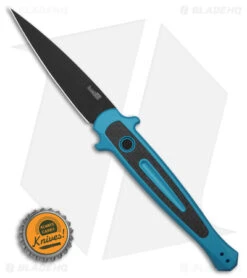 Kershaw Launch 8 Stiletto Automatic Knife Teal/CF (3.5" Black) 7150TEALBLK 5 Kershaw Launch 8 Stiletto Automatic Knife Teal/CF (3.5" Black) 7150TEALBLK -Benchmade Store Kershaw Launch 8 stiletto AK Teal CF 3in Black BHQ 177022 td size