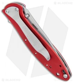 Kershaw Leek Assisted Opening Liner Lock Knife Red Snap On (3" Bead Blast) 4 Kershaw Leek Assisted Opening Liner Lock Knife Red Snap On (3" Bead Blast) -Benchmade Store Kershaw Leek Assited Opening LL Red Snap On BB KS1660RAT BHQ 99879 jr side