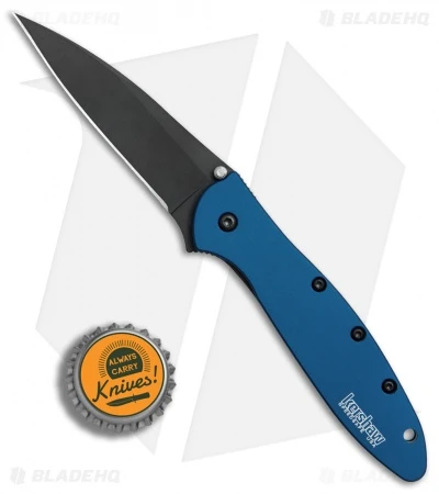 Kershaw Leek Assisted Opening Knife Blue (3" Black) 1660NBBLK Kershaw Leek Assisted Opening Knife Blue (3" Black) 1660NBBLK -Benchmade Store Kershaw Leek Blue black BHQ 77341 er bottlecap