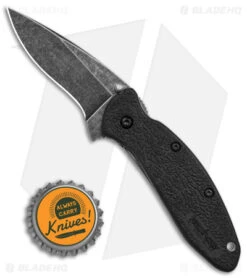 Kershaw Scallion Assisted Opening Knife Black (2.25" Blackwash) -Benchmade Store Kershaw Scallion LL AO Blackwash BHQ 154169 td size
