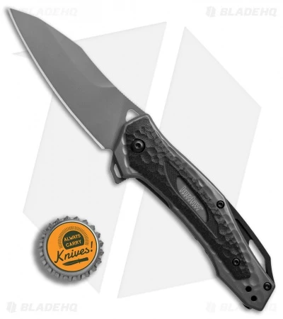 Kershaw Vedder Assisted Opening Knife Black G-10 Overlays (3.25" Gray) 2460 Kershaw Vedder Assisted Opening Knife Black G-10 Overlays (3.25" Gray) 2460 -Benchmade Store Kershaw Vedder black G10 overlays gray BHQ 52173 er bottlecap