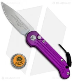 Microtech LUDT Automatic Knife Violet (3.4" Stonewash) 135-10 VI -Benchmade Store Microtech LUDT Auto Violet SW 135 10VI BHQ 72405 jr bottlecap