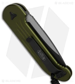 Microtech LUDT Automatic Knife OD Green (3.4" Black) 135-1OD -Benchmade Store Microtech LUDT Automatic Knife OD Green 3in Black BHQ 4642 td side
