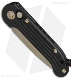 Microtech LUDT Automatic Knife Black (3.4" Bronze) 135-13 -Benchmade Store Microtech LUDT black bronze bronze BHQ 77283 er spine